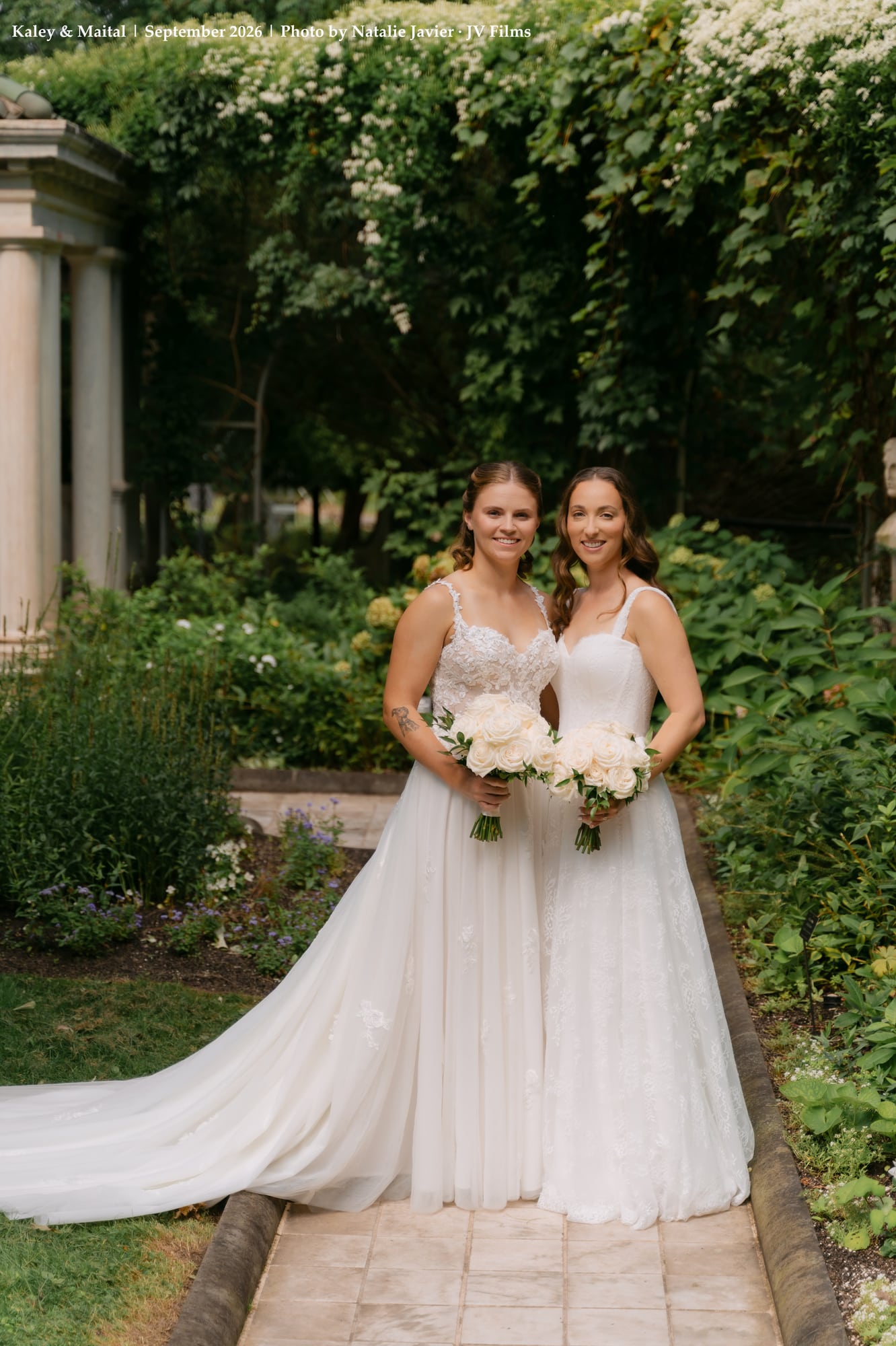 Garden wedding ceremony at Sonnenberg Gardens coordinated by Marbleine Event Co.