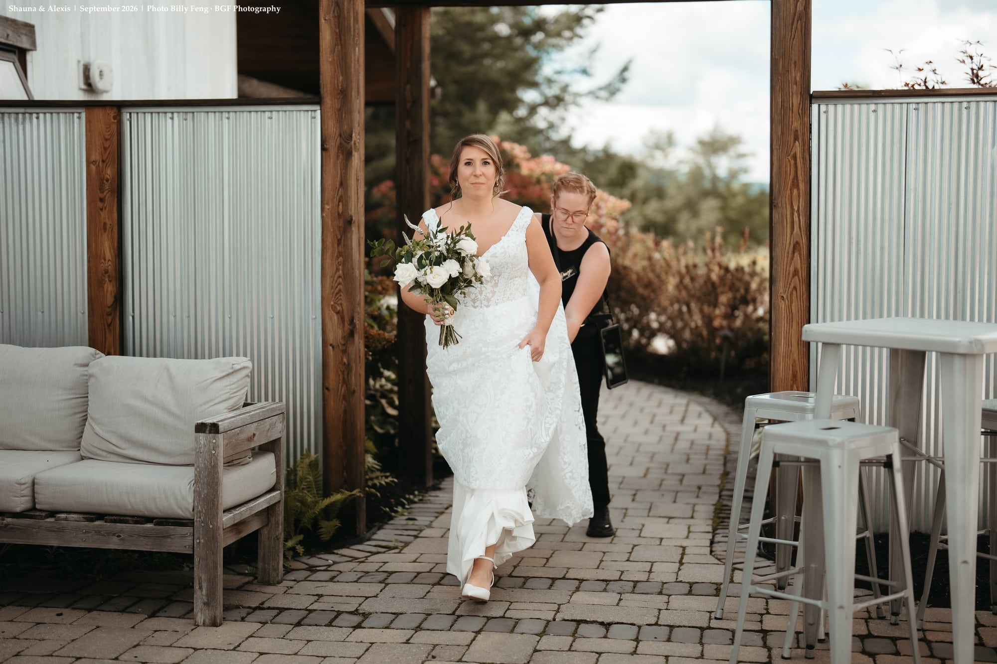Paige coordinating bride on wedding day